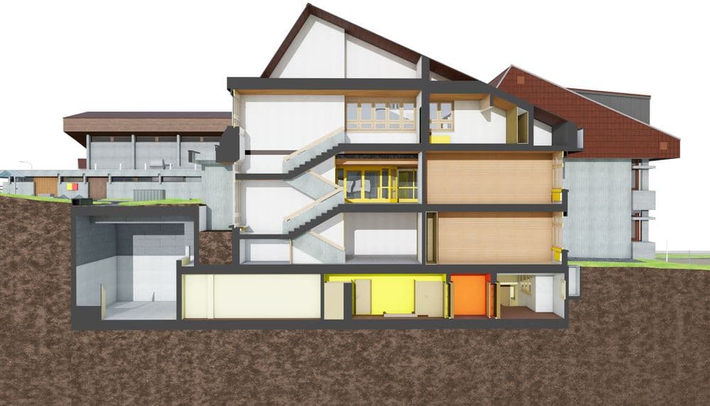 Schulhaus Umbau in 3D